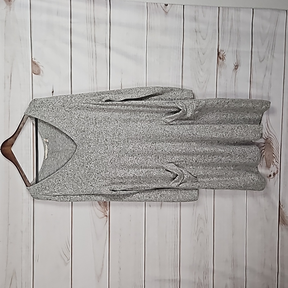 Soft Surroundings Laney Gray Knit Sweater Dress With Pocket
